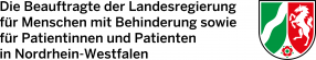 Logo der Beauftragten der Landesregierung für Menschen mit Behinderung sowie für Patientinnen und Patienten in Nordrhein-Westfalen